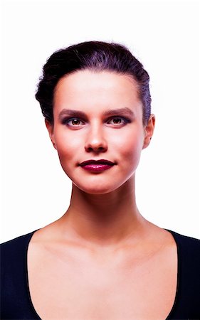 rusloc (artist) - A girl wearing dark makeup looking straight Stock Photo - Budget Royalty-Free & Subscription, Code: 400-05676903