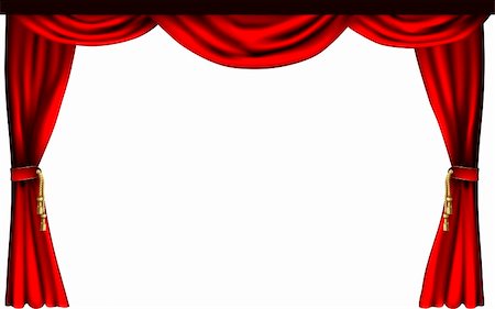 red velvet curtain background - A set of theatre or cinema style curtains Stock Photo - Budget Royalty-Free & Subscription, Code: 400-05677585