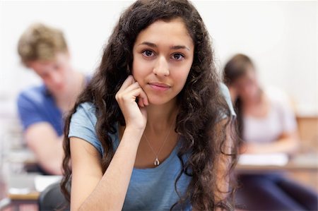 simsearch:400-05677768,k - Serious students working on an assignment in a classroom Stock Photo - Budget Royalty-Free & Subscription, Code: 400-05677762