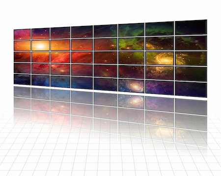 Galaxies and stars on screens in white Stock Photo - Budget Royalty-Free & Subscription, Code: 400-05678368