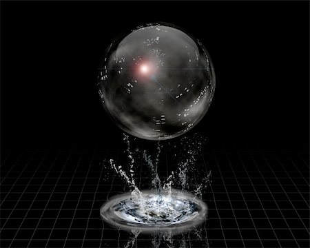 rolffimages (artist) - Crystal Sphere and splash Stock Photo - Budget Royalty-Free & Subscription, Code: 400-05678369