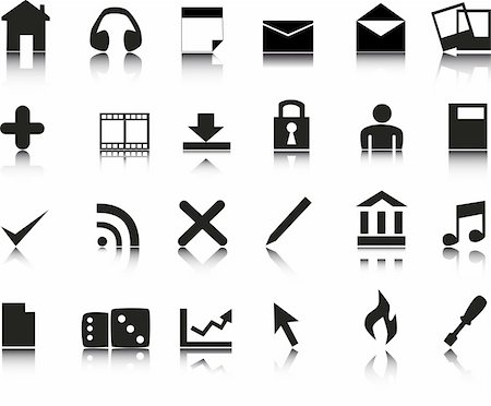 black web icons Stock Photo - Budget Royalty-Free & Subscription, Code: 400-05678725