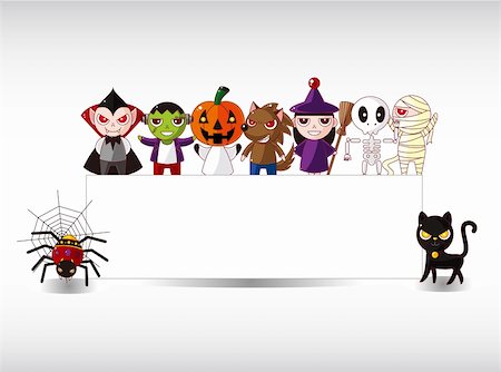 Cartoon Halloween card Stock Photo - Budget Royalty-Free & Subscription, Code: 400-05679215