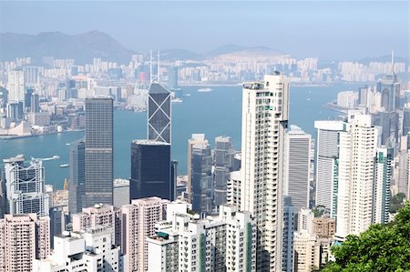 simsearch:400-07634376,k - Hong Kong and modern buildings Foto de stock - Super Valor sin royalties y Suscripción, Código: 400-05679356