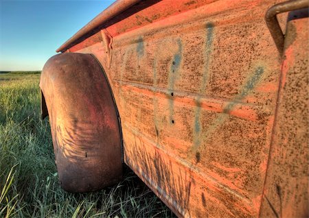 Vintage Farm Trucks Saskatchewan Canada weathered and old Stock Photo - Budget Royalty-Free & Subscription, Code: 400-05679795