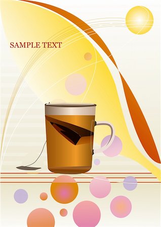 simsearch:400-04273561,k - color background with tea vector illustration Stock Photo - Budget Royalty-Free & Subscription, Code: 400-05670188