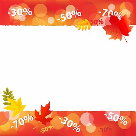 flower sale - Autumn Sale Poster, Vector Illustration Stock Photo - Budget Royalty-Free & Subscription, Code: 400-05670849