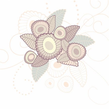 simsearch:400-04876274,k - Cute floral background, vector illustration Stock Photo - Budget Royalty-Free & Subscription, Code: 400-05671693