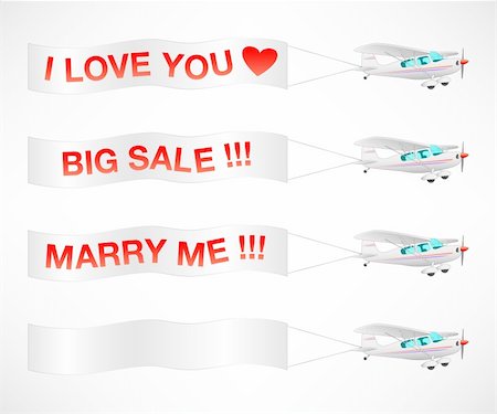 Airplane flying with your message Stock Photo - Budget Royalty-Free & Subscription, Code: 400-05671979