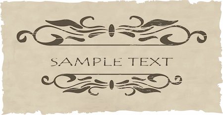 scrollwork - grunge vector ornate and frame Stock Photo - Budget Royalty-Free & Subscription, Code: 400-05671988