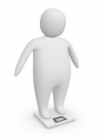 simsearch:400-04647880,k - Fat 3d man standing on weighing machine. Stock Photo - Budget Royalty-Free & Subscription, Code: 400-05672246