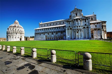 romanesque pisa cathedral - Piazza dei miracoli, with the Basilica and the Leaning Tower, Pisa, Italy Stock Photo - Budget Royalty-Free & Subscription, Code: 400-05672489