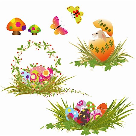 simsearch:400-05672742,k - Set of Easter eggs collection Stock Photo - Budget Royalty-Free & Subscription, Code: 400-05672742