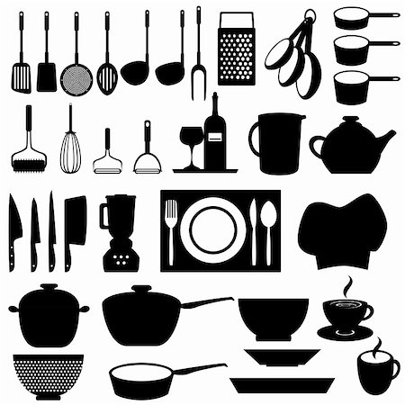 Kitchen and cooking tools utensils Stock Photo - Budget Royalty-Free & Subscription, Code: 400-05672872