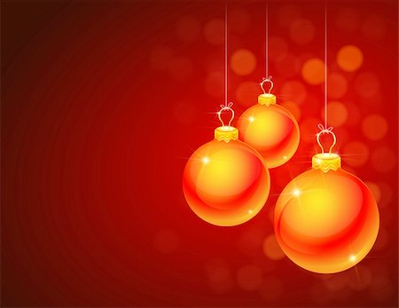 Red Theme Christmas Ball Decoration Stock Photo - Budget Royalty-Free & Subscription, Code: 400-05673343