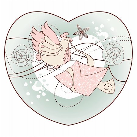 simsearch:400-05680306,k - abstract romantic vector illustration in a heart Stock Photo - Budget Royalty-Free & Subscription, Code: 400-05673480