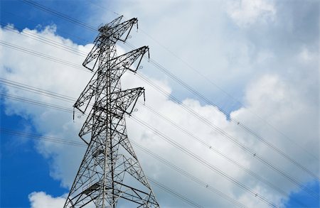electrical energy hazard - power transmission tower Stock Photo - Budget Royalty-Free & Subscription, Code: 400-05684581