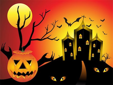 simsearch:400-05254177,k - abstract halloween background vector illustration Stock Photo - Budget Royalty-Free & Subscription, Code: 400-05684706