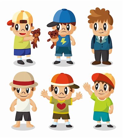 cartoon kid icon set Stock Photo - Budget Royalty-Free & Subscription, Code: 400-05686241