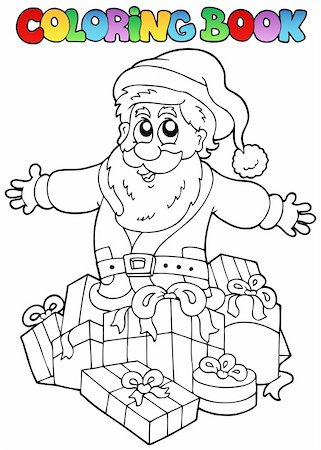 simsearch:400-05686860,k - Coloring book Christmas topic 7 - vector illustration. Stock Photo - Budget Royalty-Free & Subscription, Code: 400-05686856