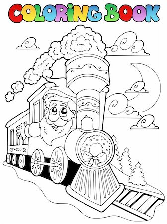 simsearch:400-05686860,k - Coloring book Christmas topic 4 - vector illustration. Stock Photo - Budget Royalty-Free & Subscription, Code: 400-05686853