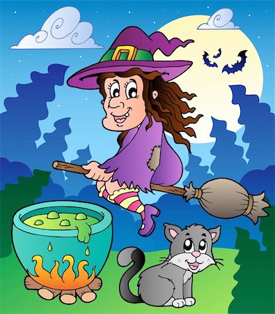 simsearch:400-05686860,k - Halloween character scene 2 - vector illustration. Stock Photo - Budget Royalty-Free & Subscription, Code: 400-05686875