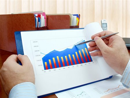 simsearch:400-04005642,k - Male hand with pen on the investment chart. Stock Photo - Budget Royalty-Free & Subscription, Code: 400-05687640