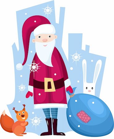 simsearch:400-04149556,k - vector illustration of a christmas card Stock Photo - Budget Royalty-Free & Subscription, Code: 400-05687665