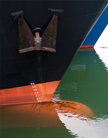 bow of two ships with draft scale numbering Stock Photo - Budget Royalty-Free & Subscription, Code: 400-05689790