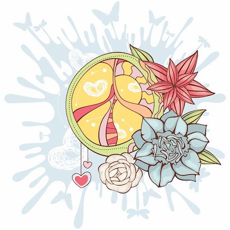 peace backdrop - abstract peace symbol with flowers vector illustration Foto de stock - Super Valor sin royalties y Suscripción, Código: 400-05680354