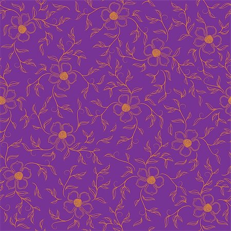 simsearch:400-05879441,k - Flowers on a violet background. Floral design, in vintage style. Seamless pattern. Stock Photo - Budget Royalty-Free & Subscription, Code: 400-05680630