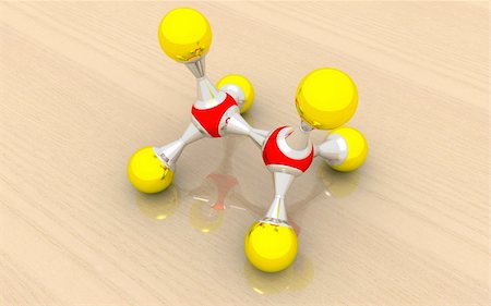 periodic table - 3D molecular model of ethane on a white background Photographie de stock - Aubaine LD & Abonnement, Code: 400-05682714