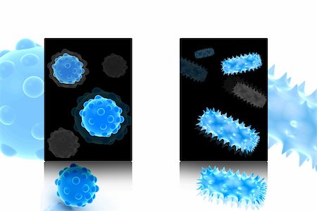 Highly render 3d   Bacteria and virus in white background Stock Photo - Budget Royalty-Free & Subscription, Code: 400-05682778