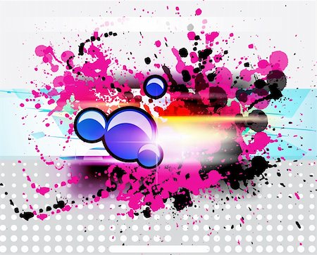 Colorful Abstract Background for cover or posters with liquid drops and ray of lights Stock Photo - Budget Royalty-Free & Subscription, Code: 400-05694413