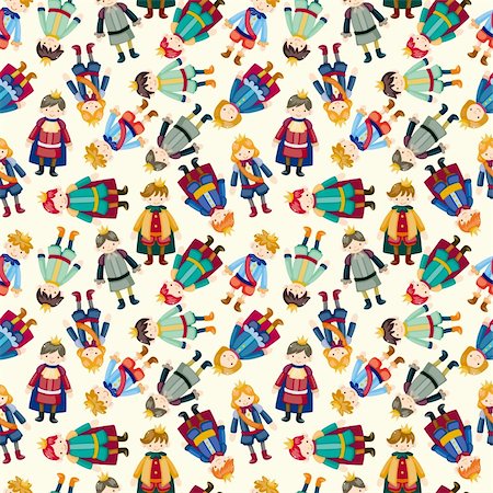 simsearch:400-05724251,k - cartoon Prince seamless pattern Stock Photo - Budget Royalty-Free & Subscription, Code: 400-05694484