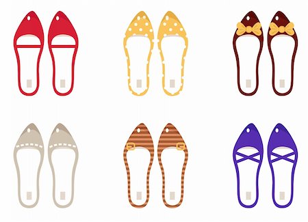 simsearch:400-07218273,k - Retro colorful boots collection isolated on white. Vector Stock Photo - Budget Royalty-Free & Subscription, Code: 400-05694613