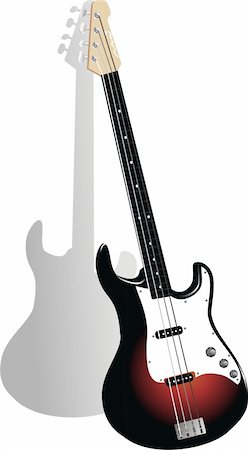 vector guitar illustration Stock Photo - Budget Royalty-Free & Subscription, Code: 400-05695507
