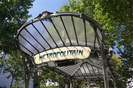paris subway entrance - France,Paris,Entrance To Metro Station Stock Photo - Budget Royalty-Free & Subscription, Code: 400-05696810