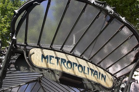 paris subway entrance - France,Paris,Entrance To Metro Station Stock Photo - Budget Royalty-Free & Subscription, Code: 400-05696811