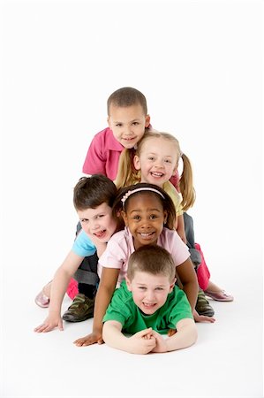 Group Of Young Children In Studio Stock Photo - Budget Royalty-Free & Subscription, Code: 400-05697021