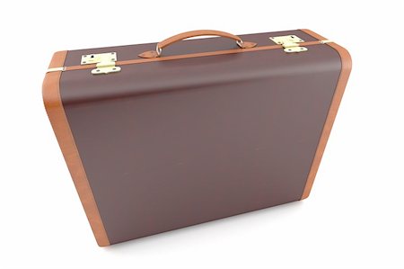 suitcase old - High quality 3d image of  an old dark suitcase Stock Photo - Budget Royalty-Free & Subscription, Code: 400-05697065