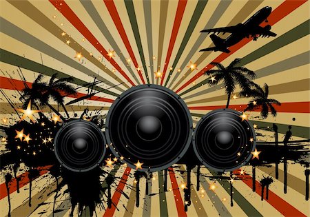 Musical grunge background. Vector illustration. Stock Photo - Budget Royalty-Free & Subscription, Code: 400-05698051