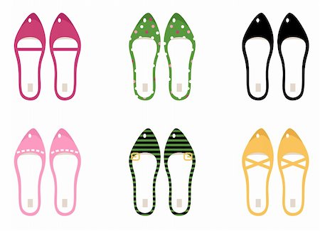 simsearch:400-07218273,k - Retro colorful boots collection isolated on white. Vector Stock Photo - Budget Royalty-Free & Subscription, Code: 400-05698959