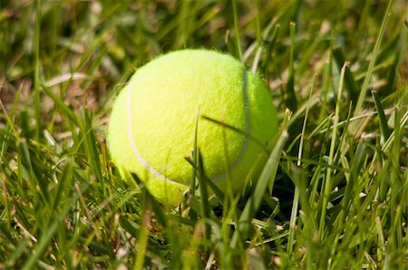 simsearch:400-04833689,k - Tennis ball on a grass field Stock Photo - Budget Royalty-Free & Subscription, Code: 400-05690369