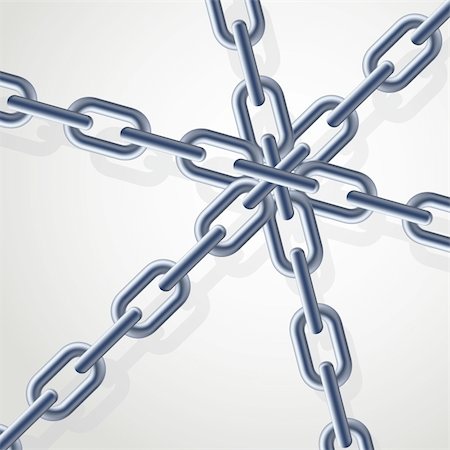 simsearch:400-07578126,k - Realistic gray chain on the white background. Illustration for designer Stock Photo - Budget Royalty-Free & Subscription, Code: 400-05692836