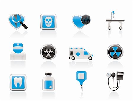 professions icons - Medicine and hospital equipment icons - vector icon set Stock Photo - Budget Royalty-Free & Subscription, Code: 400-05704553