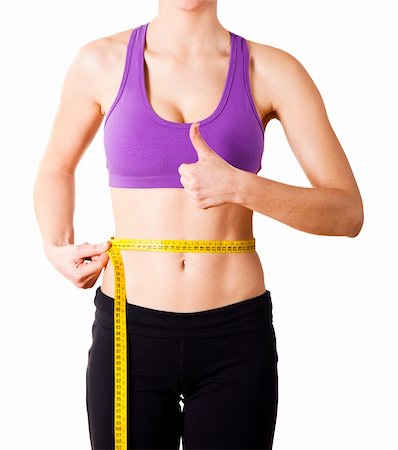 simsearch:400-04180657,k - Athletic young women taking measurements of her own body - Healthy body concept Stock Photo - Budget Royalty-Free & Subscription, Code: 400-05704996