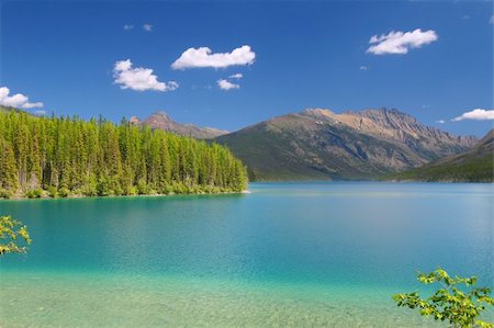 simsearch:400-05705152,k - Kintla Lake in Glacier National Park on a beautiful summer day. Stock Photo - Budget Royalty-Free & Subscription, Code: 400-05705140