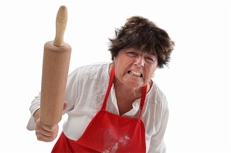 simsearch:400-07221782,k - Photo of an angry old woman threatening with a rolling pin. Stock Photo - Budget Royalty-Free & Subscription, Code: 400-05705431