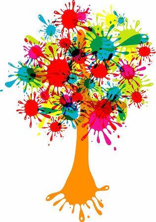 simsearch:400-04451643,k - Blot abstract tree, vector illustration Stock Photo - Budget Royalty-Free & Subscription, Code: 400-05705629